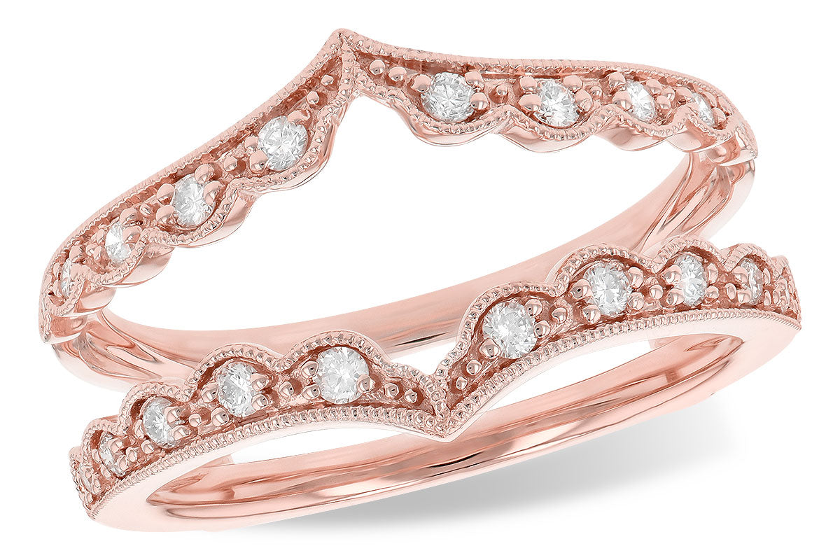 Allison Kaufman Diamond Ring Guard in 14K Rose Gold, 0.25 ctw (W2352)