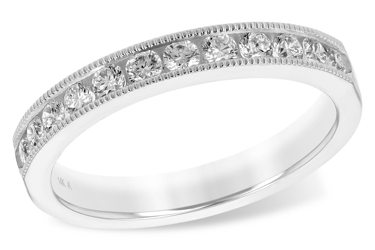 Allison Kaufman Diamond Wedding Band in 14K White Gold, 0.50 ctw (WR829-50)