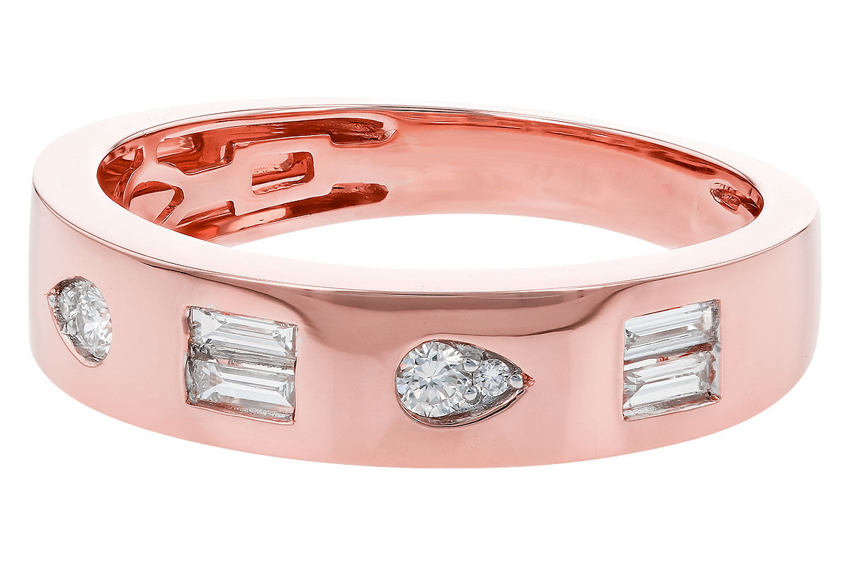 Allison Kaufman Diamond Wedding Band in 14K Rose Gold, 0.25 ctw (W2508), alternate view
