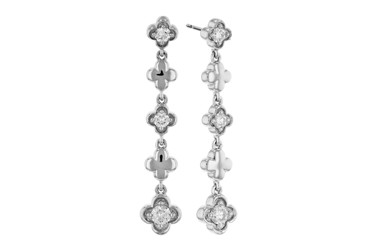 Allison Kaufman Diamond Earrings in 14K White Gold, 0.25 ctw (E2421)