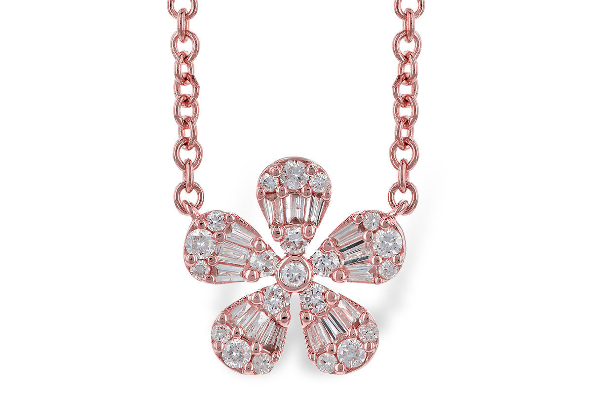 Allison Kaufman Diamond Necklace in 14K Rose Gold, 0.26 ctw (N8260)