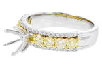 Allison Kaufman Yellow Diamond Engagement Ring Semi-Mount in 14K Two-Tone Gold, 0.92 ctw, alternate view