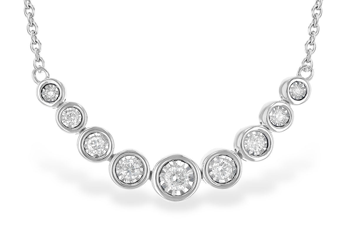 Allison Kaufman Diamond Necklace in 14K White Gold, 0.25 ctw (N8119)