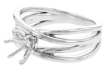 Allison Kaufman Engagement Ring Semi-Mount in 14K White Gold (L7818), alternate view
