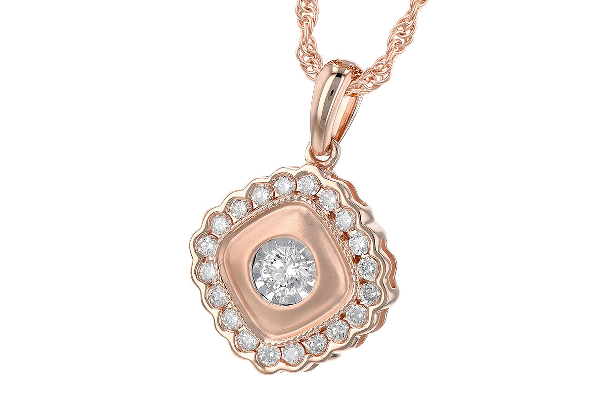 Allison Kaufman Diamond Necklace in 14K Rose Gold, 0.30 ctw (N8205), alternate view