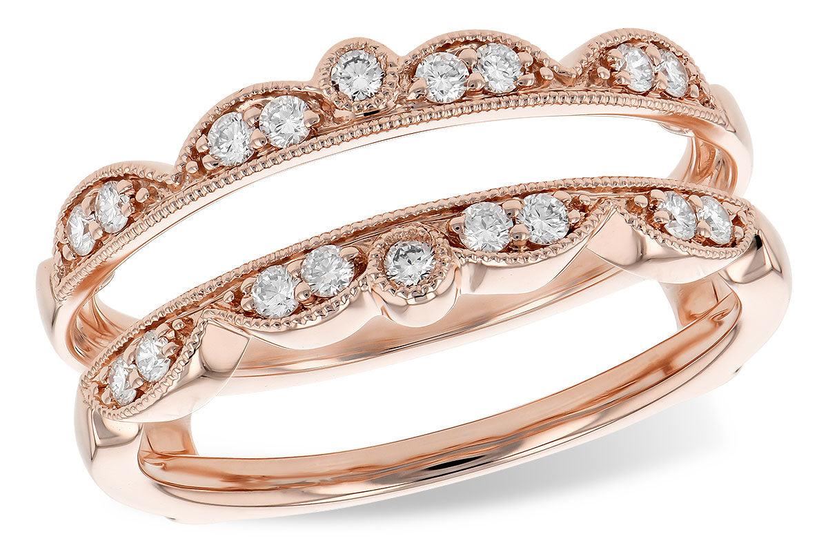 Allison Kaufman Diamond Ring Guard in 14K Rose Gold, 0.24 ctw (W2381)