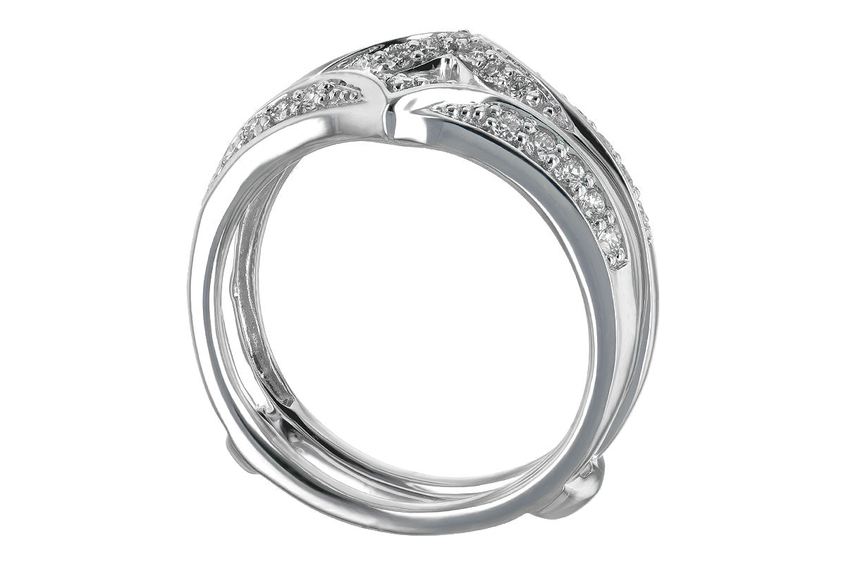 Allison Kaufman Diamond Ring Guard in 14K White Gold, 0.45 ctw, alternate view