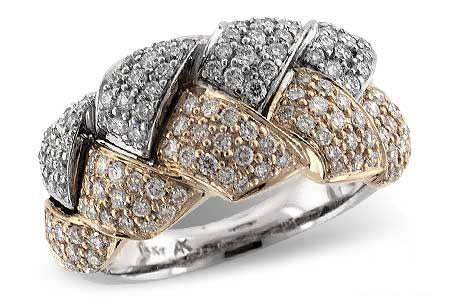 Allison Kaufman Diamond Wedding Band in 14K Two-Tone Gold, 0.98 ctw