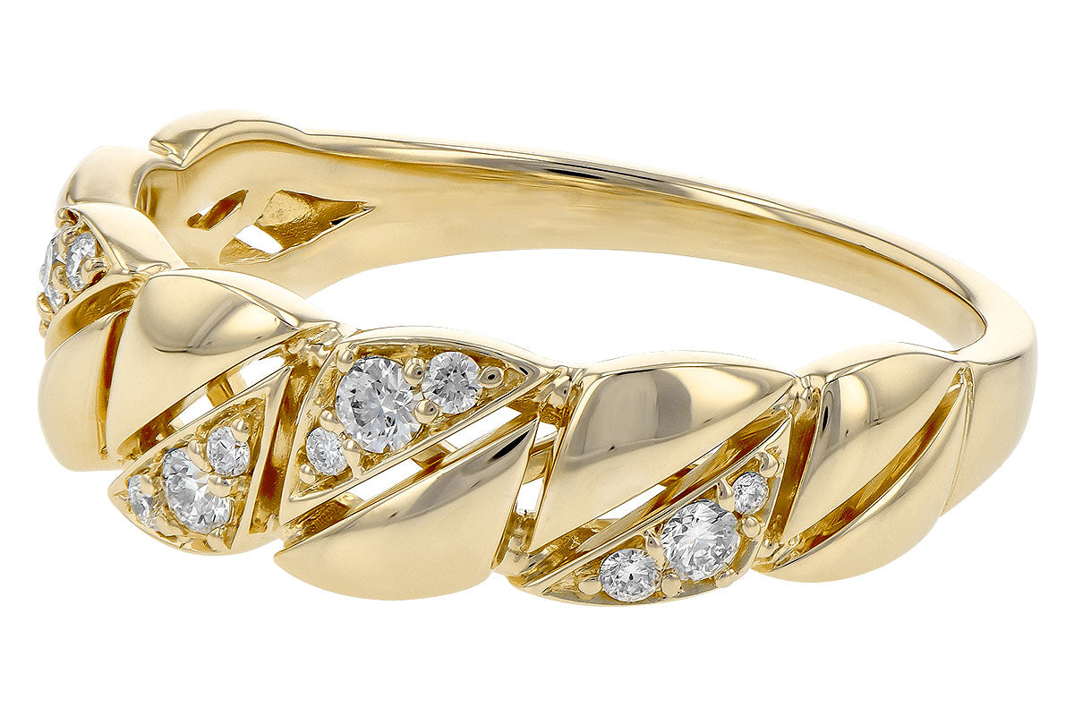 Allison Kaufman Diamond Wedding Band in 14K Yellow Gold, 0.17 ctw (W2312), alternate view