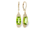 Allison Kaufman Peridot & Diamond Earrings in 14K Yellow Gold, 3.98 ctw
