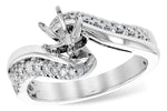 Allison Kaufman Diamond Engagement Ring Semi-Mount in 14K White Gold, 0.22 ctw (L7794)