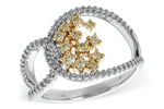 Allison Kaufman Yellow Diamond Ring in 14K Two-Tone Gold, 0.50 ctw