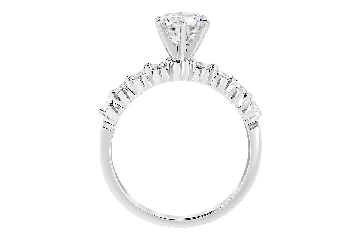 Allison Kaufman Diamond Engagement Ring Semi-Mount in 14K White Gold, 0.44 ctw (LR830-44), alternate view