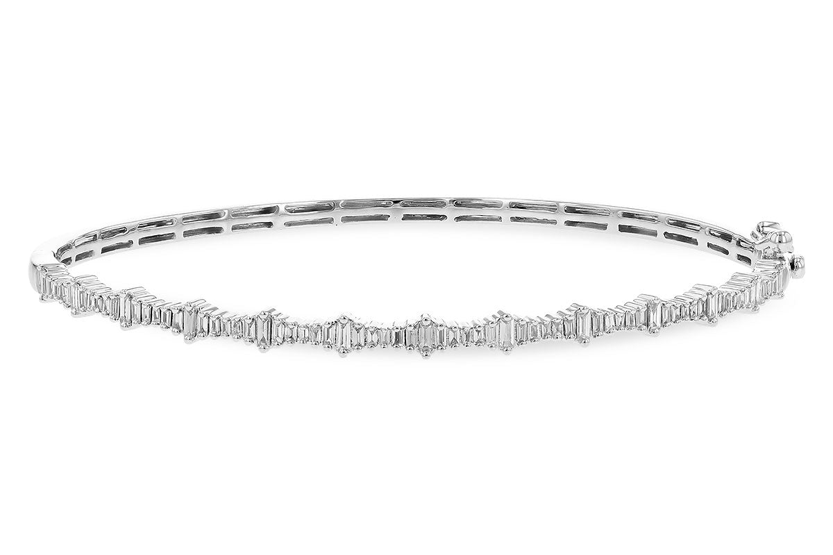 Allison Kaufman Diamond Bangle Bracelet in 14K White Gold, 0.60 ctw