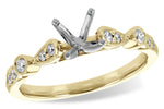 Allison Kaufman Diamond Engagement Ring Semi-Mount in 14K Yellow Gold, 0.21 ctw (L7723)