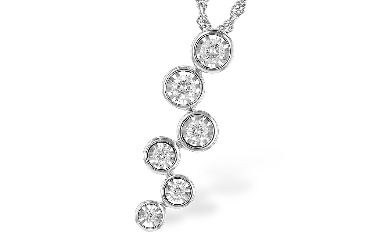 Allison Kaufman Diamond Necklace in 14K White Gold, 0.15 ctw (N8299)