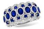 Allison Kaufman Sapphire & Diamond Wedding Band in 14K White Gold, 2.15 ctw