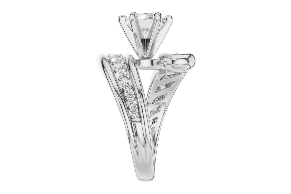 Allison Kaufman Diamond Engagement Ring Semi-Mount in 14K White Gold, 0.50 ctw (L7953), alternate view