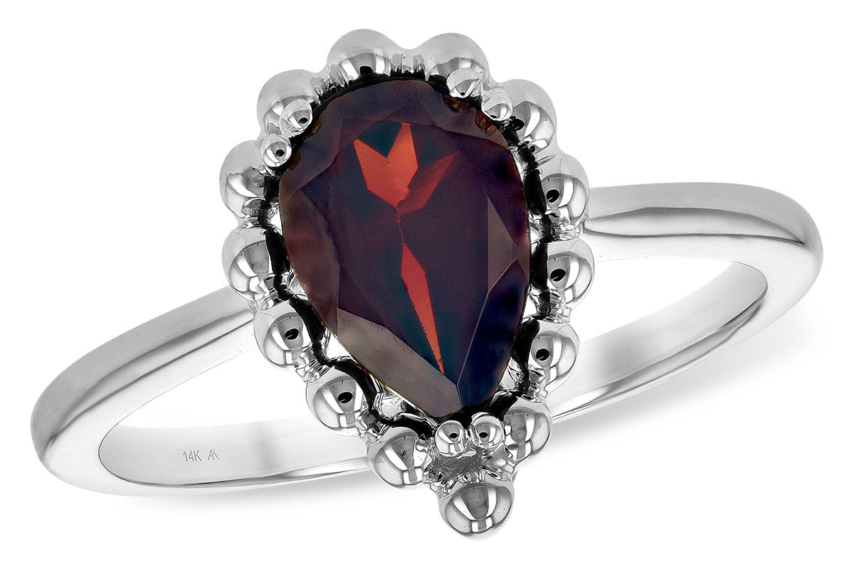Allison Kaufman Garnet Ring in 14K White Gold, 1.38 ctw