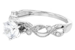 Allison Kaufman Diamond Engagement Ring Semi-Mount in 14K White Gold, 0.06 ctw (L7752), alternate view