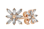 Allison Kaufman Baguette Diamond Earrings in 14K Rose Gold, 0.22 ctw, alternate view