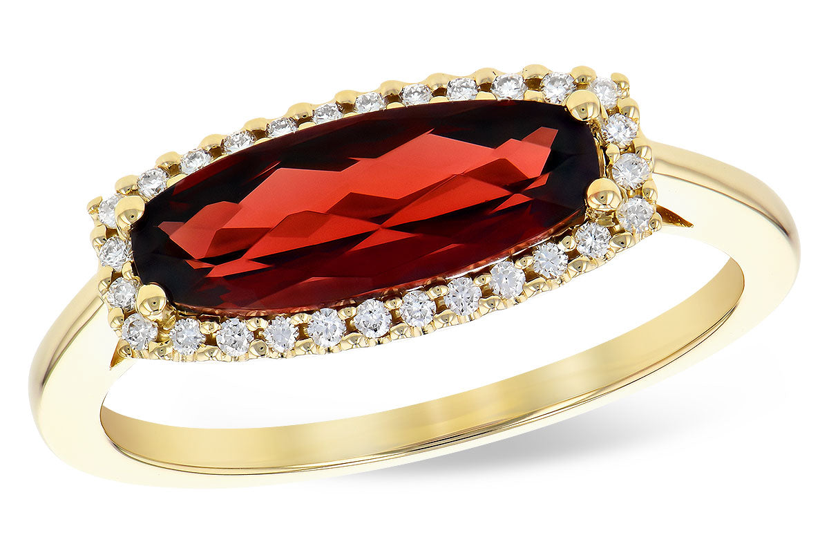 Allison Kaufman Garnet & Diamond Ring in 14K Yellow Gold, 1.71 ctw