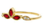 Allison Kaufman Ruby & Diamond Band Enhancer in 14K Yellow Gold, 0.35 ctw, alternate view