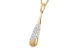Allison Kaufman Baguette Diamond Necklace in 14K Yellow Gold, 0.14 ctw (N8439), alternate view