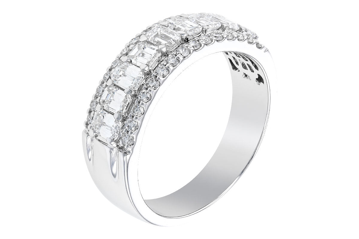 Allison Kaufman Diamond Wedding Band in 14K White Gold, 1.50 ctw (W2511), alternate view