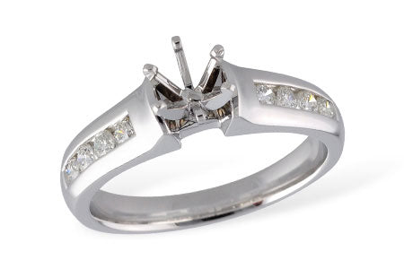 Allison Kaufman Diamond Engagement Ring Semi-Mount in 14K White Gold, 0.27 ctw (L7286)