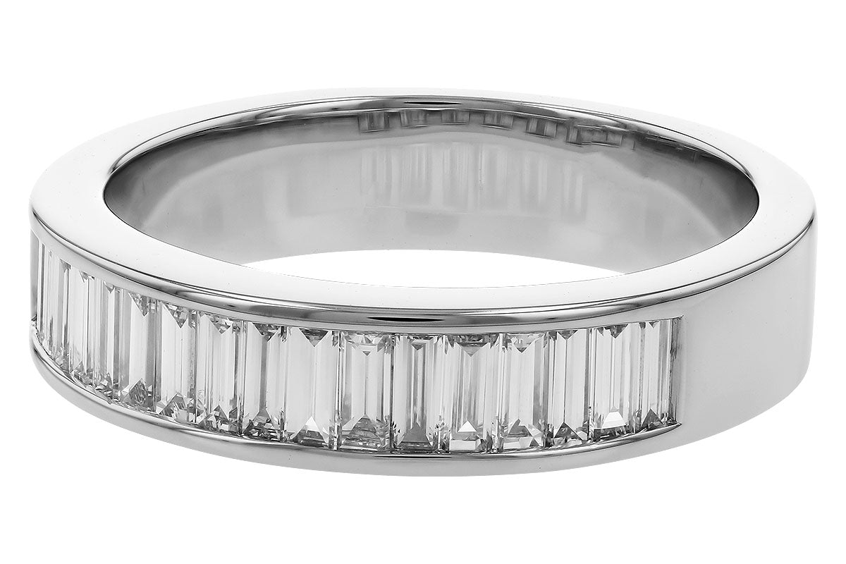 Allison Kaufman Baguette Diamond Wedding Band in 14K White Gold, 0.70 ctw, alternate view