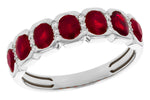 Allison Kaufman Ruby & Diamond Wedding Band in 14K White Gold, 1.52 ctw
