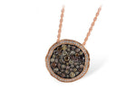 Allison Kaufman Multi-color Diamond Necklace in 14K Rose Gold, 1.56 ctw