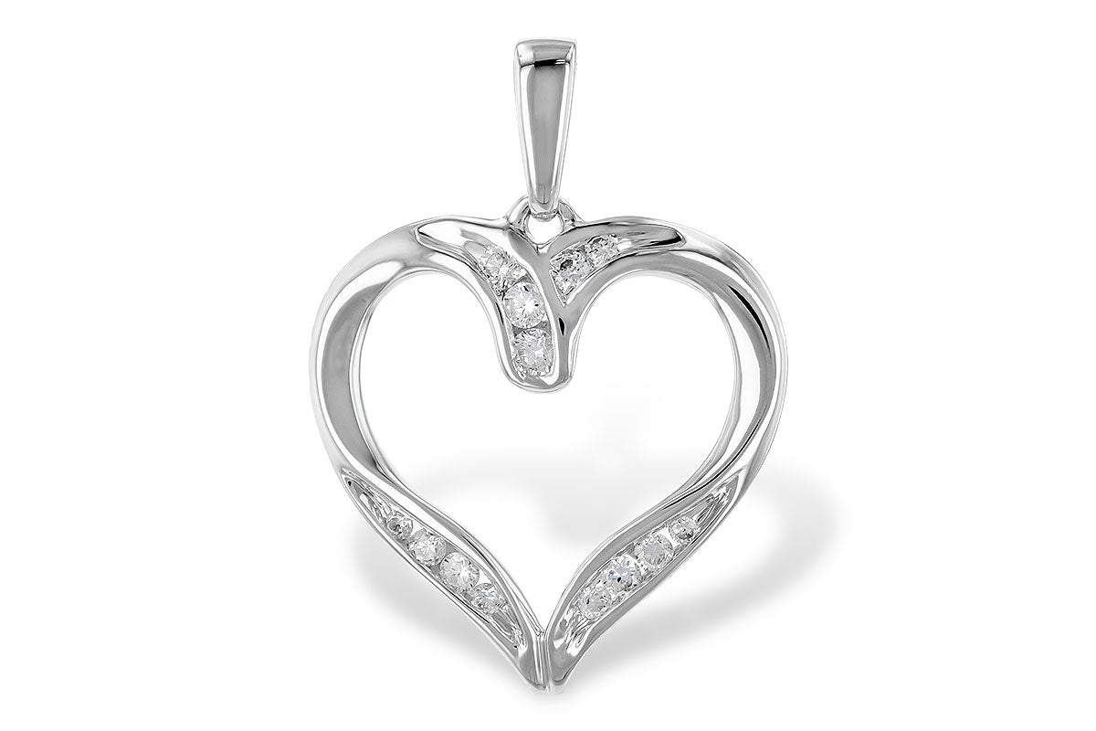 Allison Kaufman Diamond Pendant in 14K White Gold, 0.10 ctw (P6521)