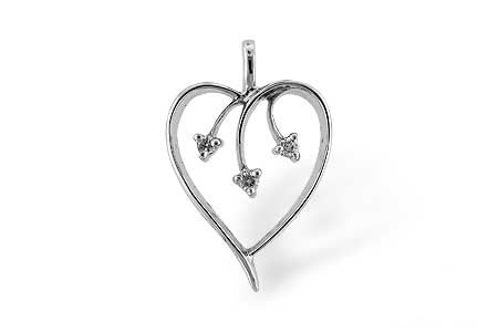 Allison Kaufman Diamond Pendant in 14K White Gold, 0.06 ctw (P6397)