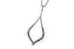 Allison Kaufman Brown Diamond Necklace in 14K White Gold, 0.15 ctw