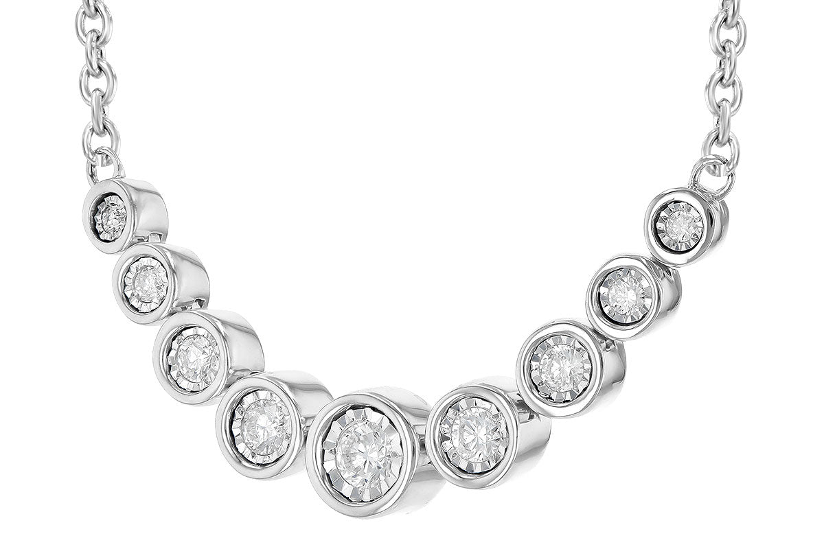 Allison Kaufman Diamond Necklace in 14K White Gold, 0.25 ctw (N8119), alternate view