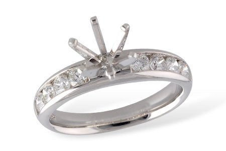 Allison Kaufman Diamond Engagement Ring Semi-Mount in 14K White Gold, 0.62 ctw (LR111-62)