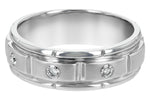Allison Kaufman Diamond Men's Wedding Band in 14K White Gold, 0.16 ctw, alternate view