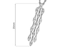 Allison Kaufman Diamond Necklace in 14K White Gold, 0.48 ctw, alternate view