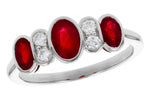 Allison Kaufman Ruby & Diamond Ring in 14K White Gold, 1.29 ctw