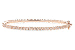 Allison Kaufman Baguette Diamond Bangle Bracelet in 14K Rose Gold, 0.75 ctw