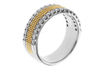 Allison Kaufman Diamond Wedding Band in 14K Yellow & White Gold, 0.70 ctw, alternate view