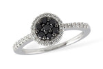 Allison Kaufman Black Diamond Ring in 14K White Gold, 0.48 ctw (D5453)