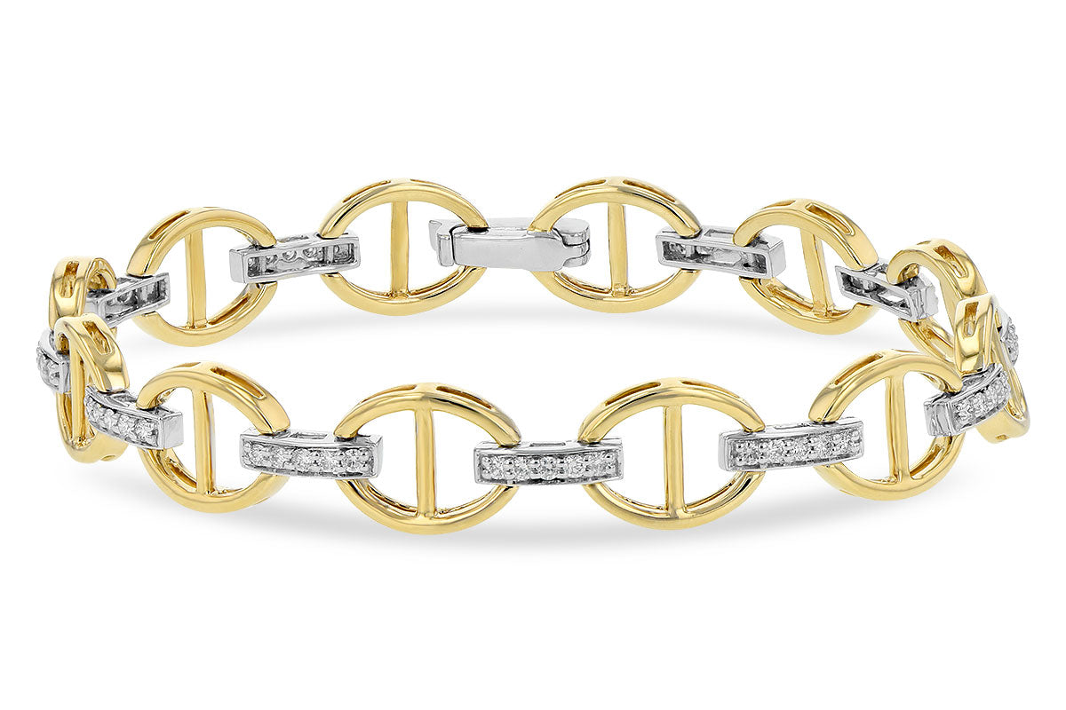 Allison Kaufman Diamond Bracelet in 14K Yellow & White Gold, 0.76 ctw