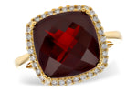 Allison Kaufman Garnet & Diamond Ring in 14K Yellow Gold, 9.50 ctw