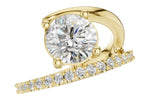 Allison Kaufman Diamond Engagement Ring Semi-Mount in 14K Yellow Gold, 0.33 ctw (L7931)