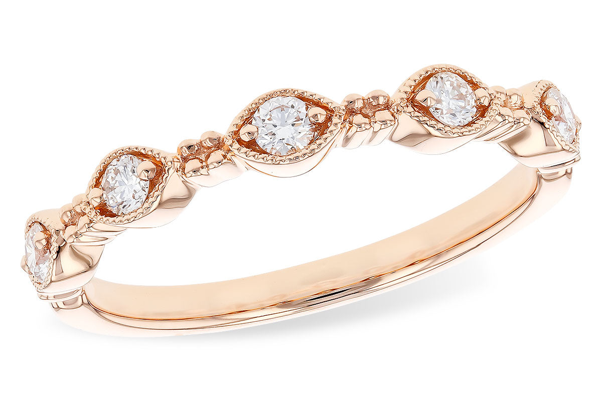 Allison Kaufman Diamond Wedding Band in 14K Rose Gold, 0.20 ctw (W2525)