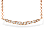 Allison Kaufman Diamond Necklace in 14K Rose Gold, 0.10 ctw