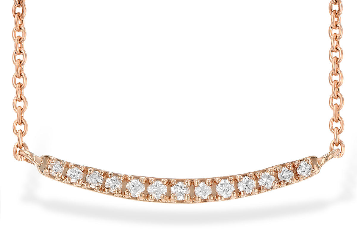 Allison Kaufman Diamond Necklace in 14K Rose Gold, 0.10 ctw